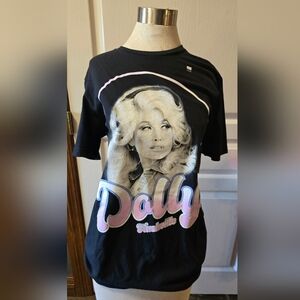 Black Dolly Parton Graphic T-Shirt Mens Small NWT